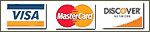 Visa, Master Card, Discover logos